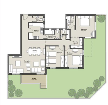Floor plan for apartment at Axis X Iwan