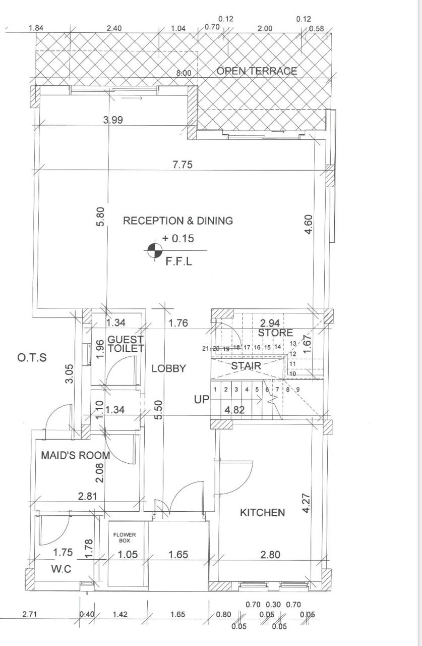 Floor plan for townhouse at Village West