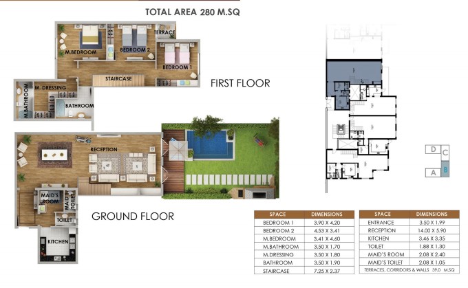 Floor plan for villa at Mountain View ICity New Cairo
