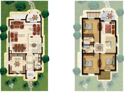 Floor plan for villa at Mountain View Sokhna