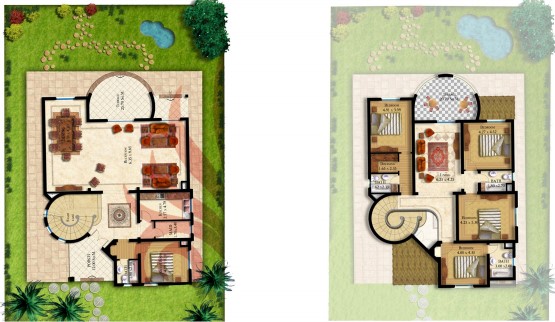 Floor plan for villa at Mountain View Sokhna