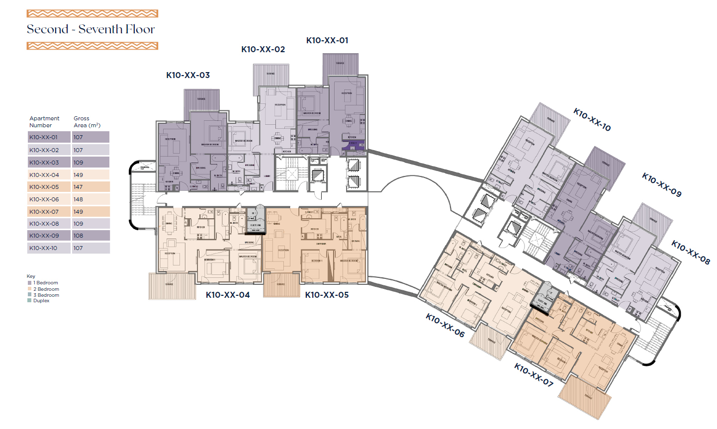 Floor plan for apartment at 205 Arkan Palm