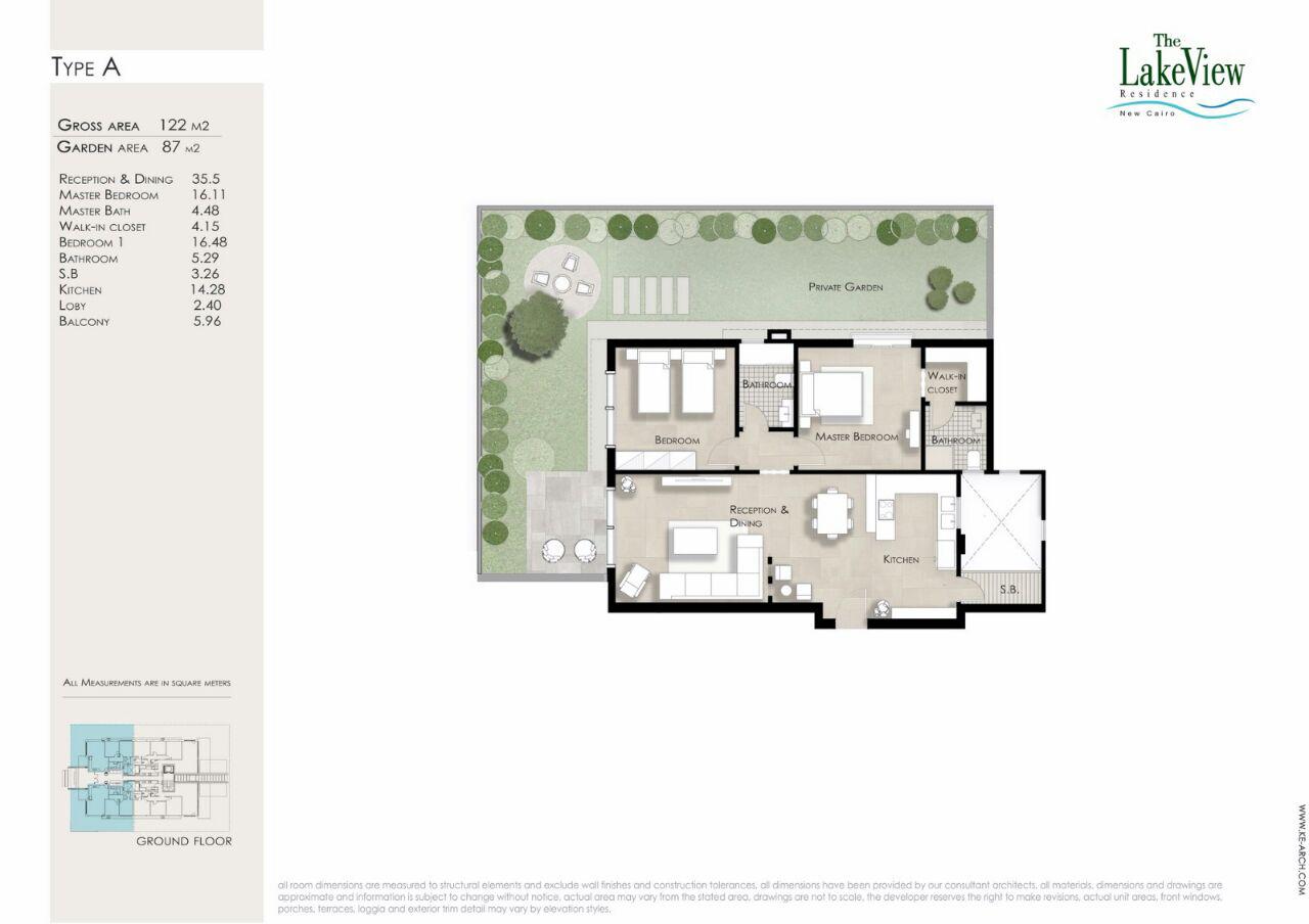 Floor plan for apartment at Lake View Residence