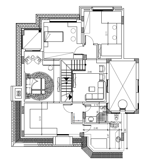 Floor plan for townhouse at Sarai