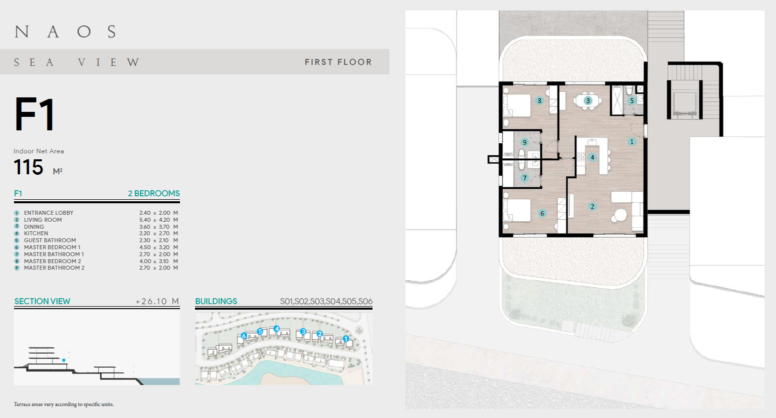 Floor plan for chalet at Azha North Coast