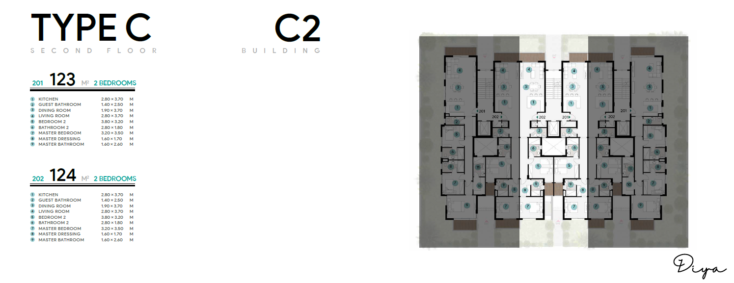 Floor plan for chalet at Azha North Coast