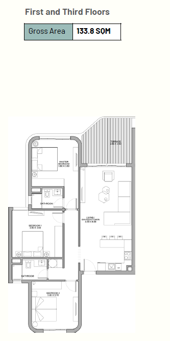 Floor plan for apartment at June