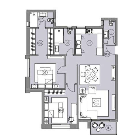 Floor plan for apartment at HAPTown