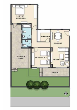 Floor plan for apartment at Galleria Residence
