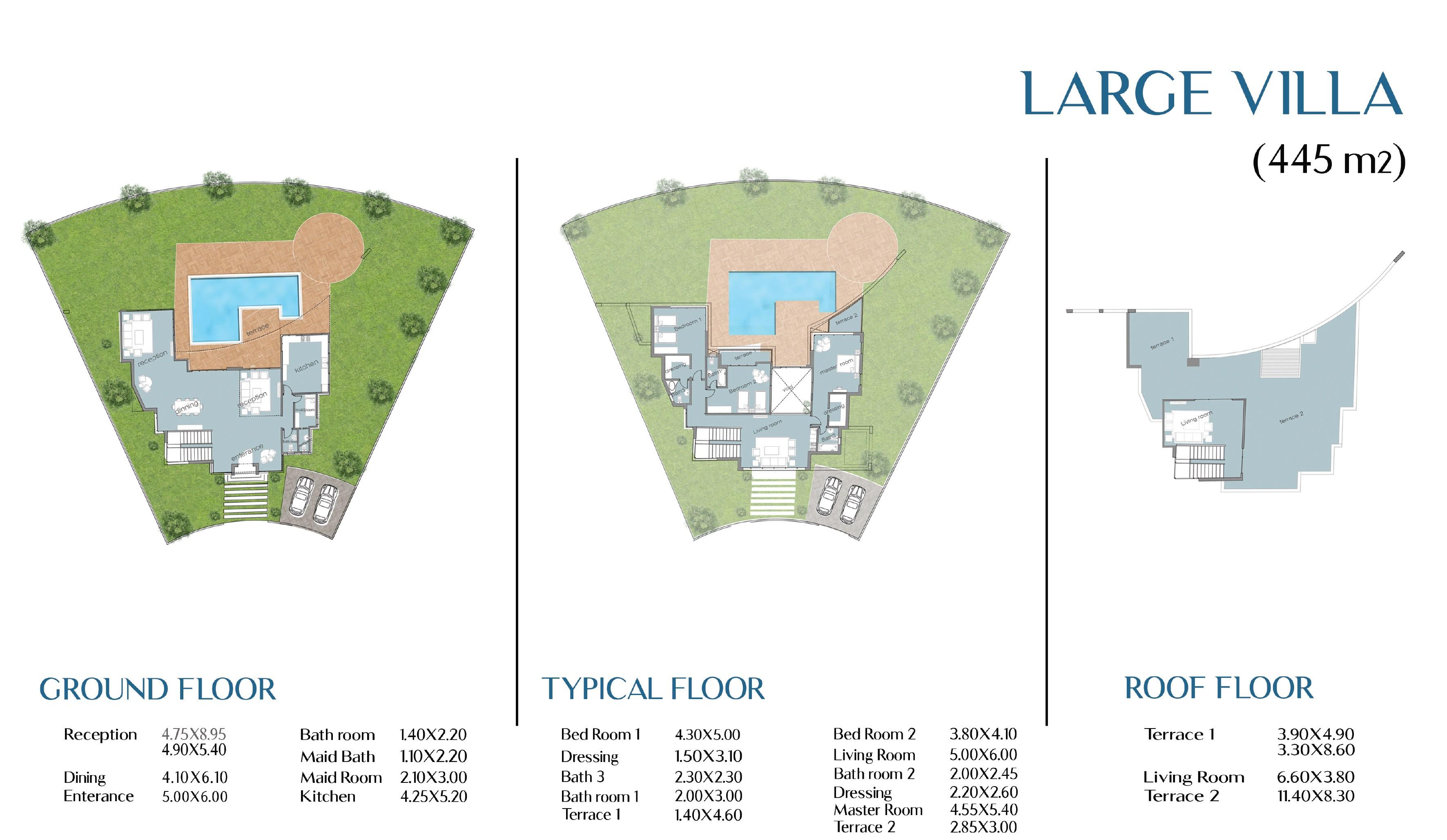 Floor plan for villa at Lake West