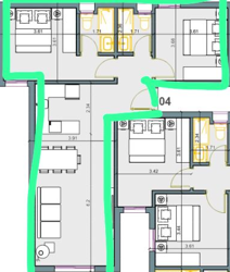 Floor plan for chalet at Salt