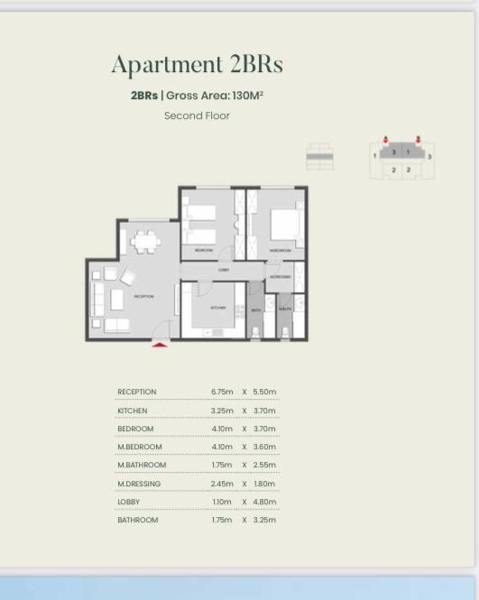 Floor plan for apartment at Aliva Mountain View Mostakbal City