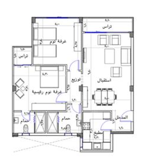 Floor plan for apartment at Boardwalk