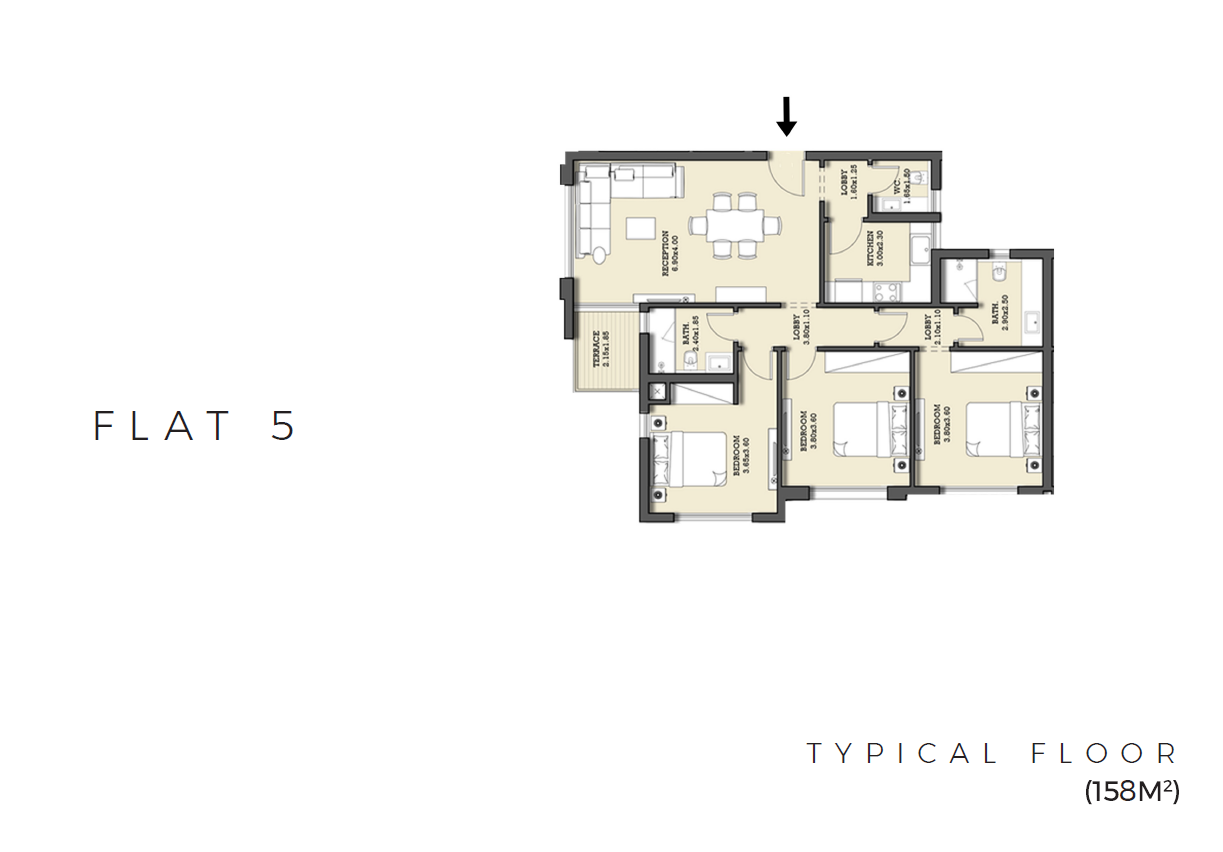 Floor plan for apartment at Orla Residence