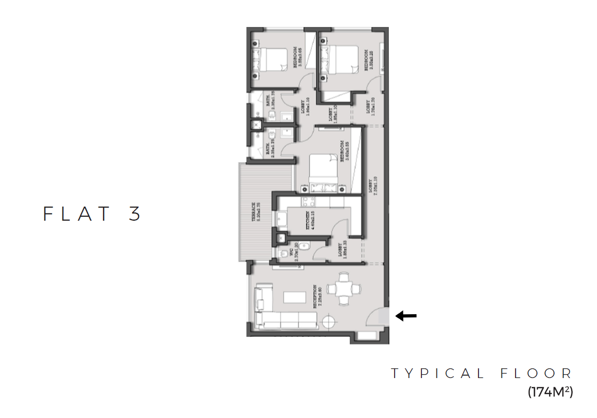 Floor plan for apartment at Orla Residence