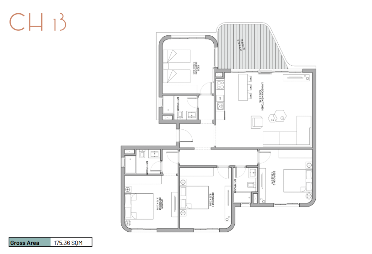 Floor plan for apartment at June