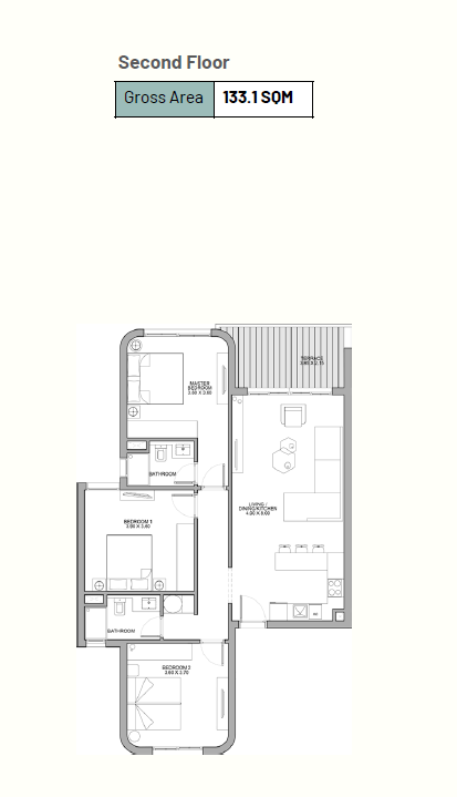 Floor plan for apartment at June