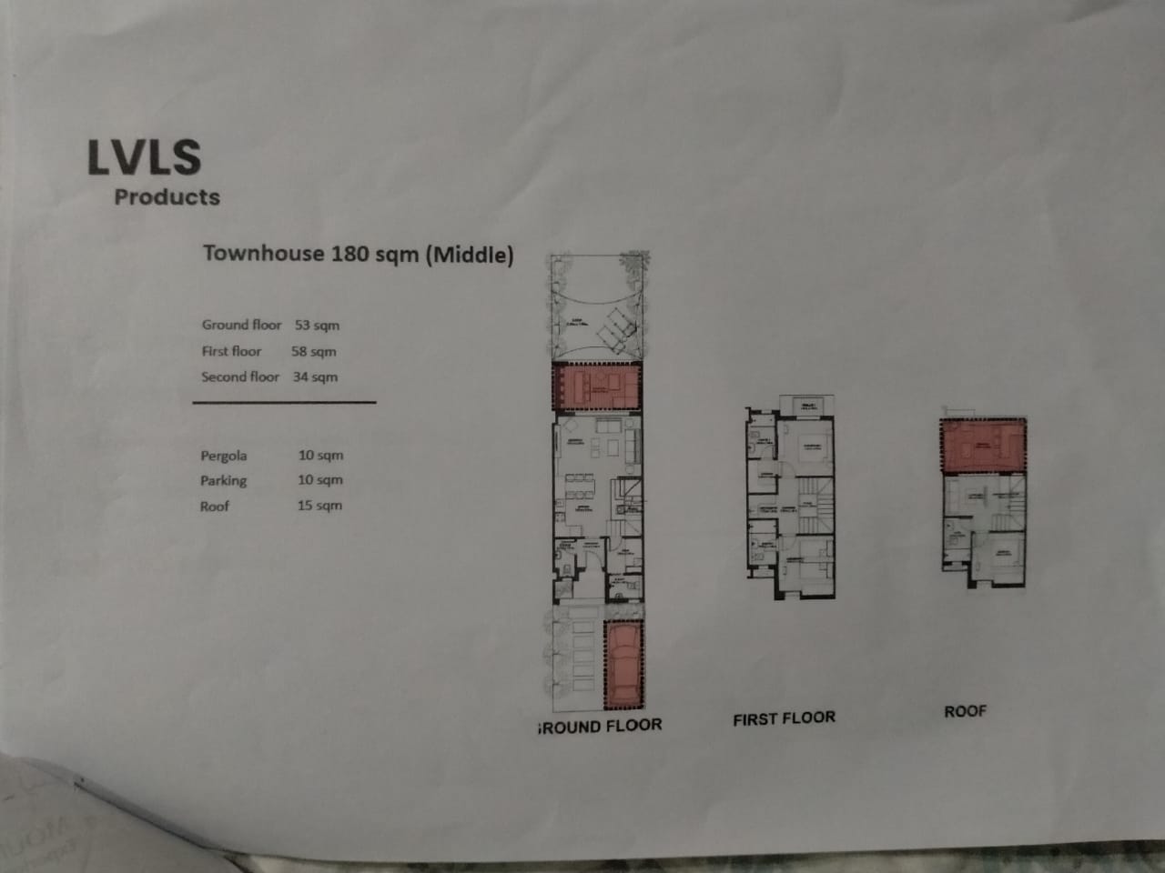 Floor plan for townhouse at LVLS Mountain View