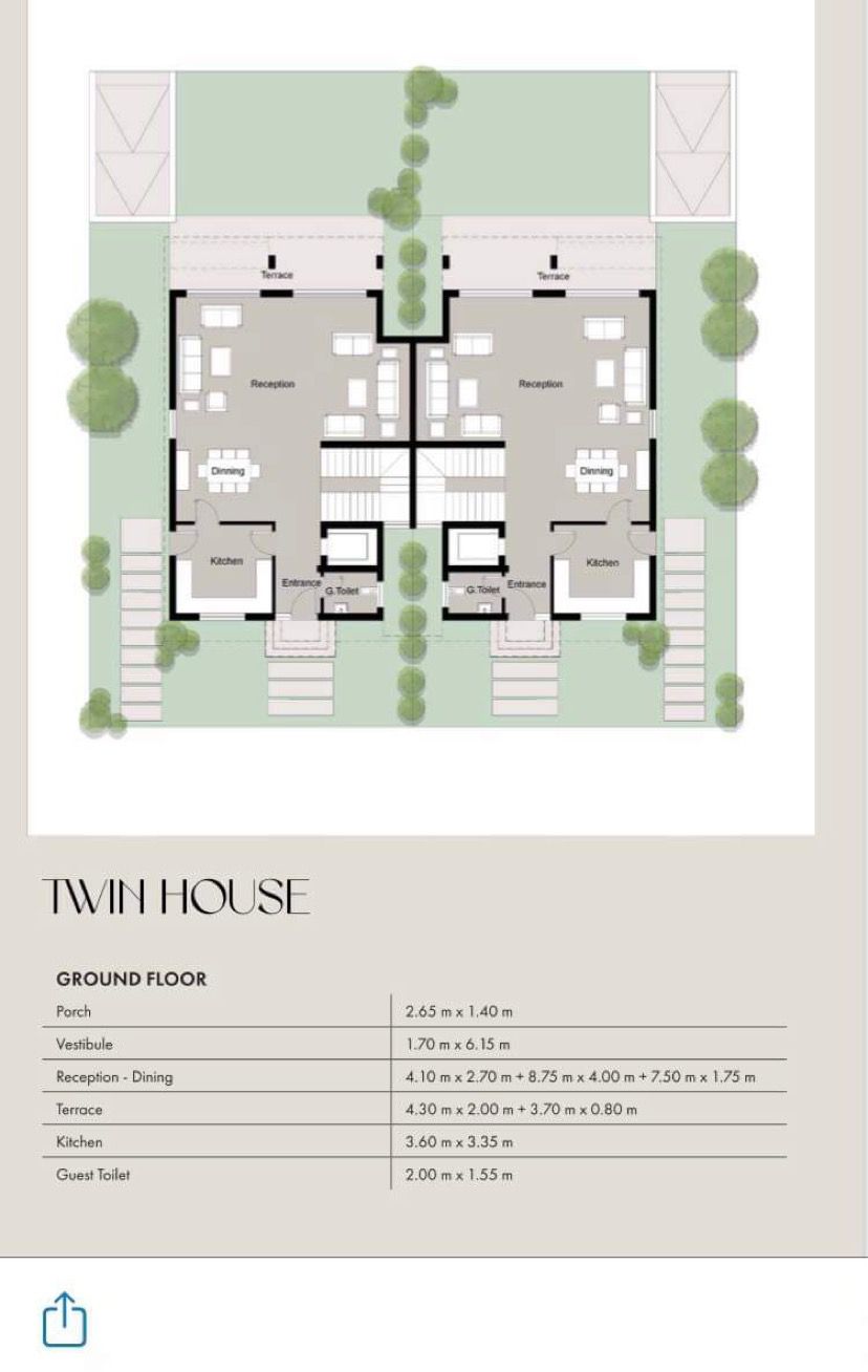 Floor plan for townhouse at Palm Hills Golf Views