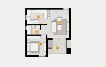 Floor plan for apartment at ZED