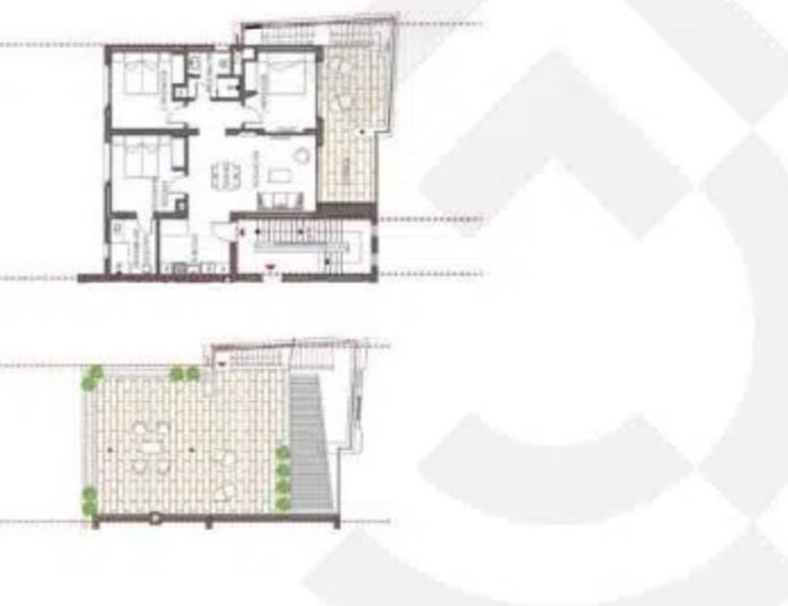 Floor plan for penthouse at Swanlake El Gouna