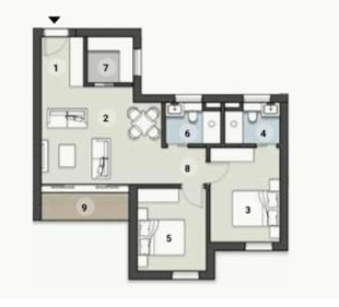 Floor plan for apartment at ZED