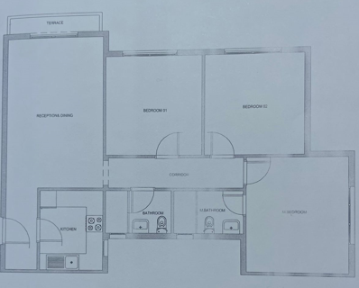 Floor plan for apartment at Aliva Mountain View Mostakbal City