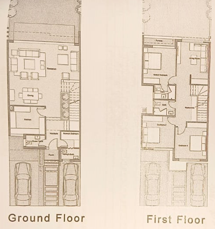 Floor plan for townhouse at Badya