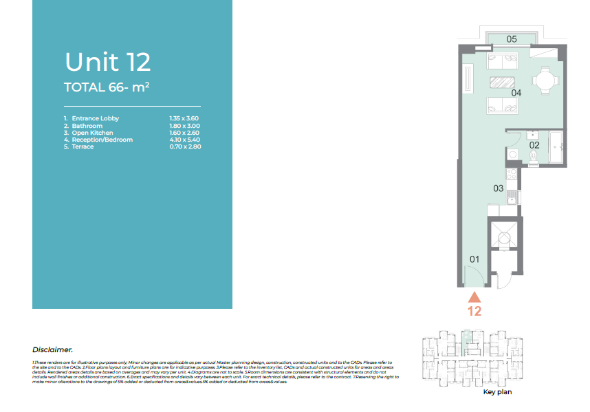 Floor plan for apartment at Il Latini City Edge