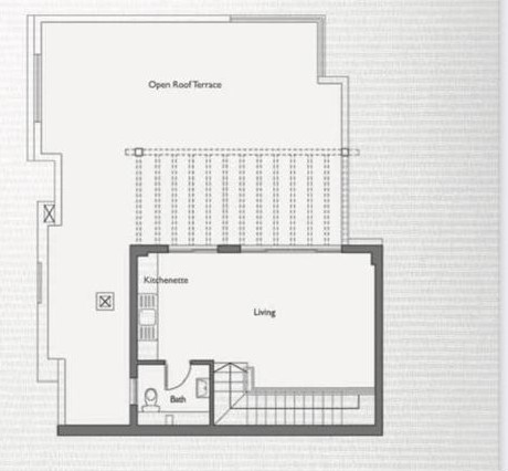 Floor plan for studio at Palm Parks