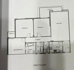 Floor plan for apartment at Mountain View iCity October