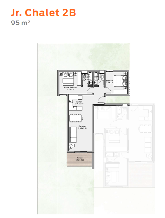 Floor plan for chalet at D-Bay