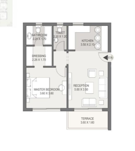 Floor plan for apartment at Sarai