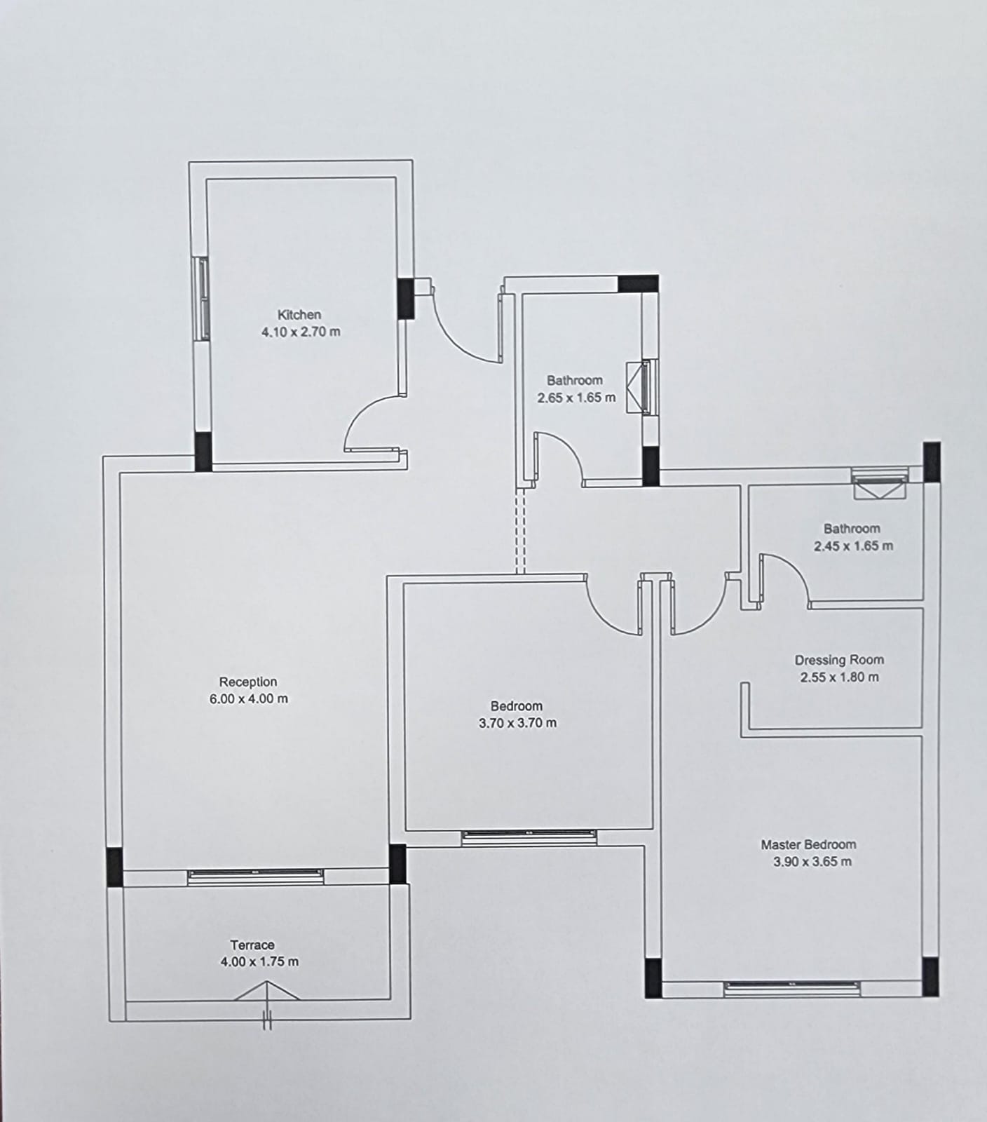 Floor plan for apartment at Mar ville