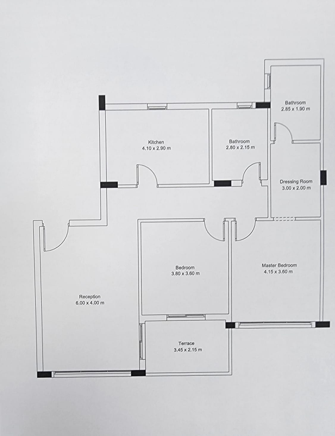Floor plan for apartment at Mar ville
