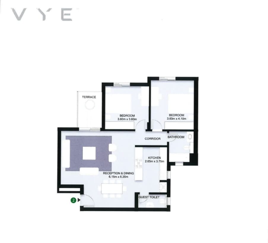 Floor plan for apartment at VYE SODIC