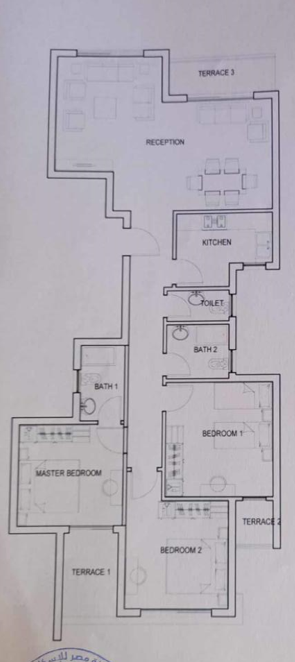 Floor plan for apartment at Taj City