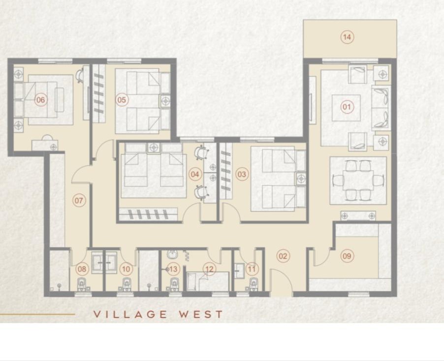 Floor plan for apartment at Village West