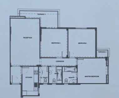 Floor plan for apartment at Mountain View iCity October