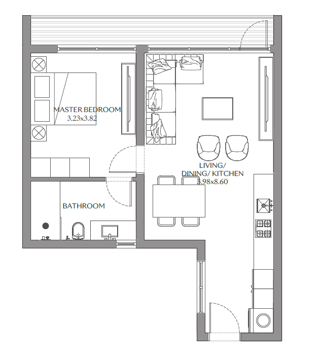 Floor plan for apartment at June