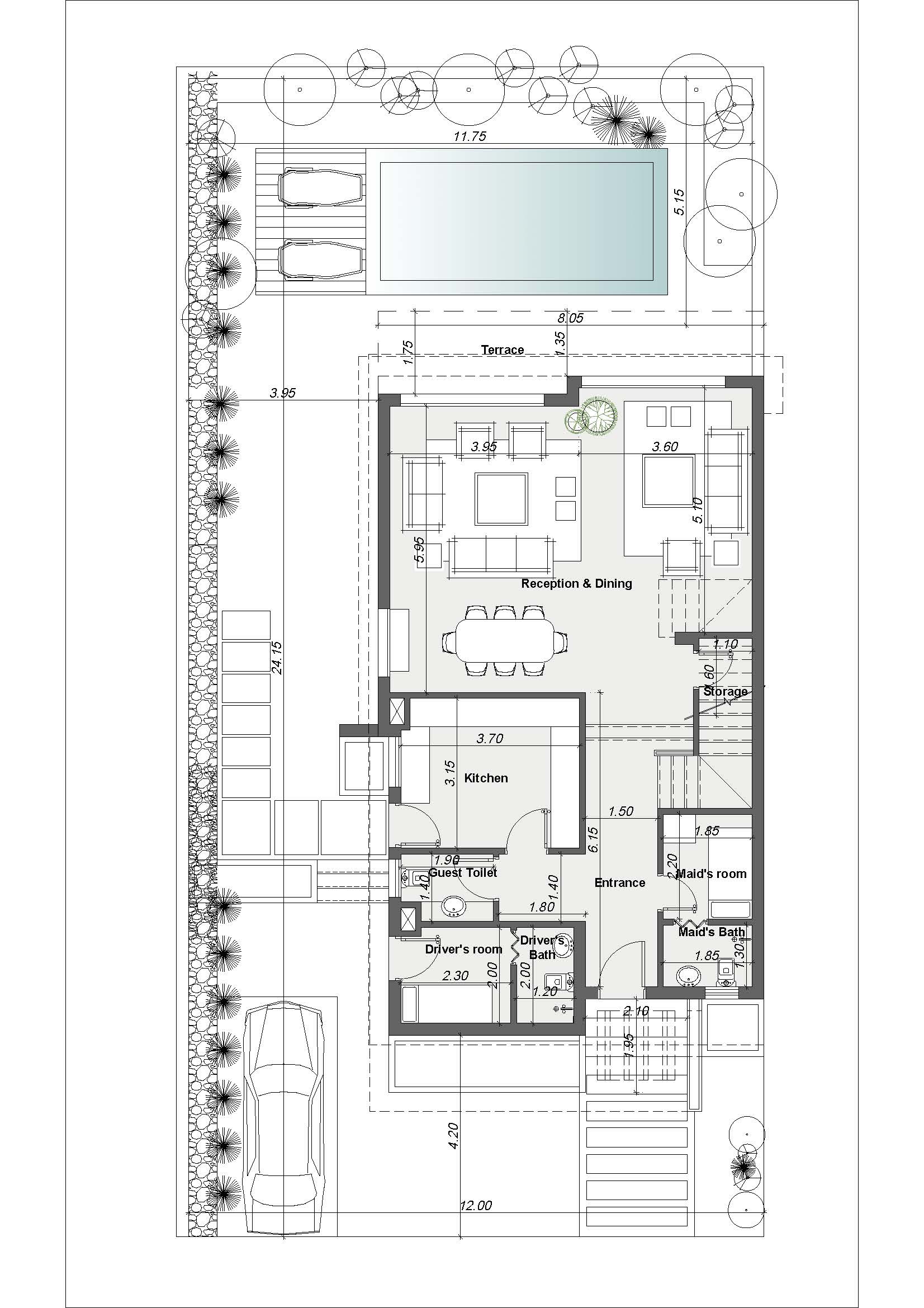 Floor plan for villa at PX