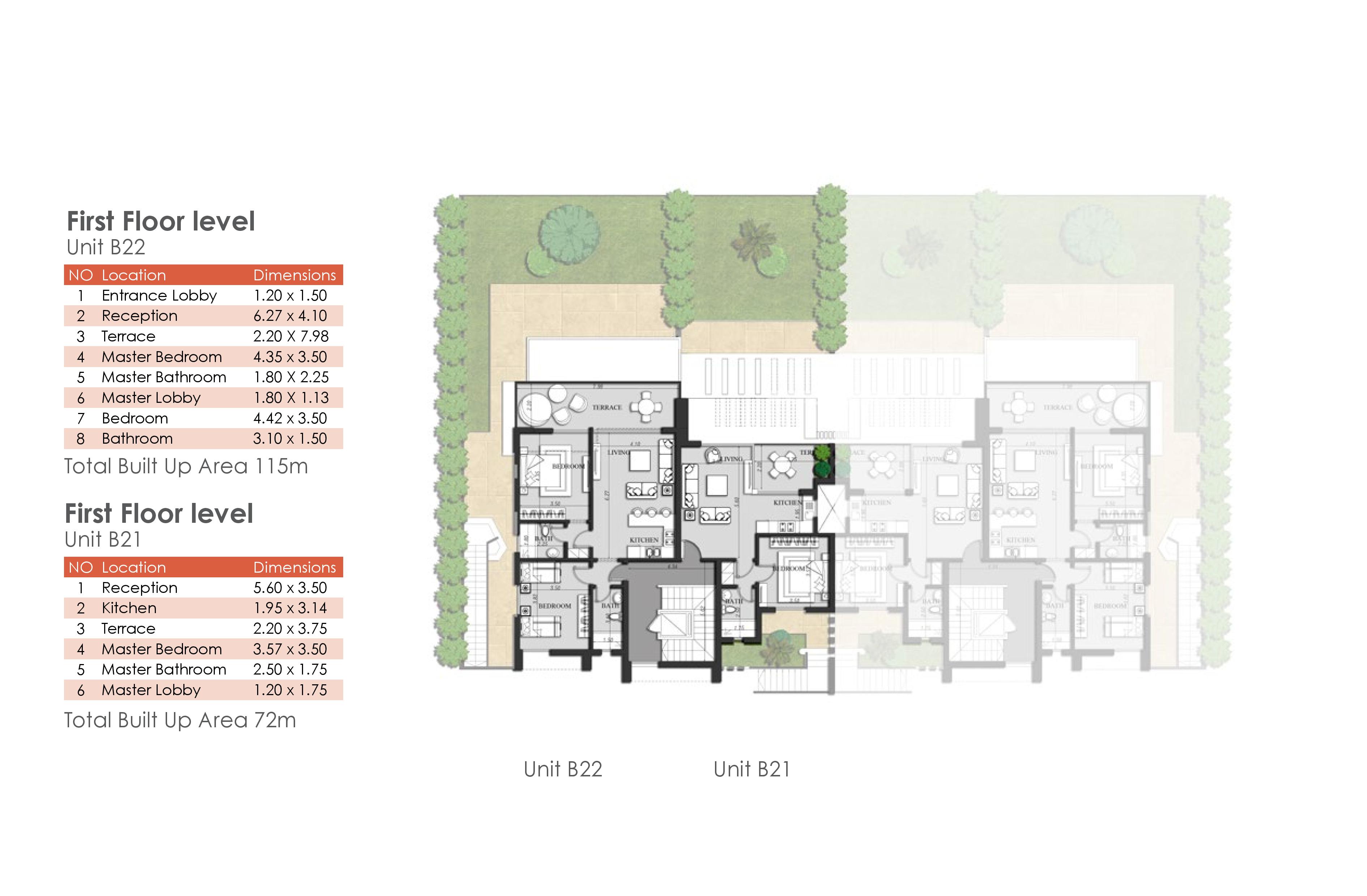Floor plan for chalet at Jebal El Sokhna