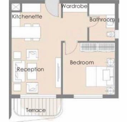 Floor plan for apartment at Palm Hills New Cairo