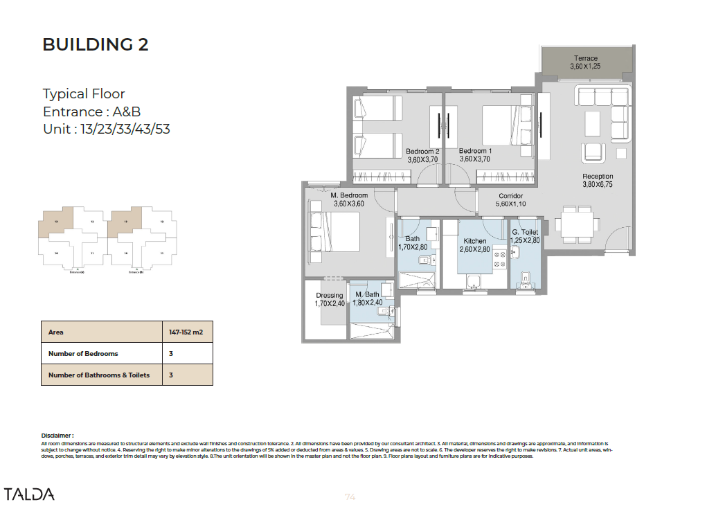Floor plan for apartment at Talda