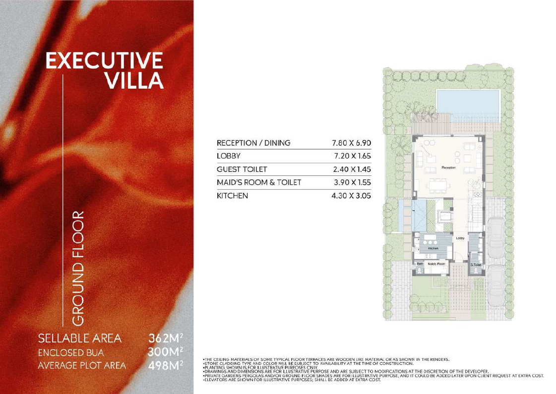 Floor plan for villa at Telal East