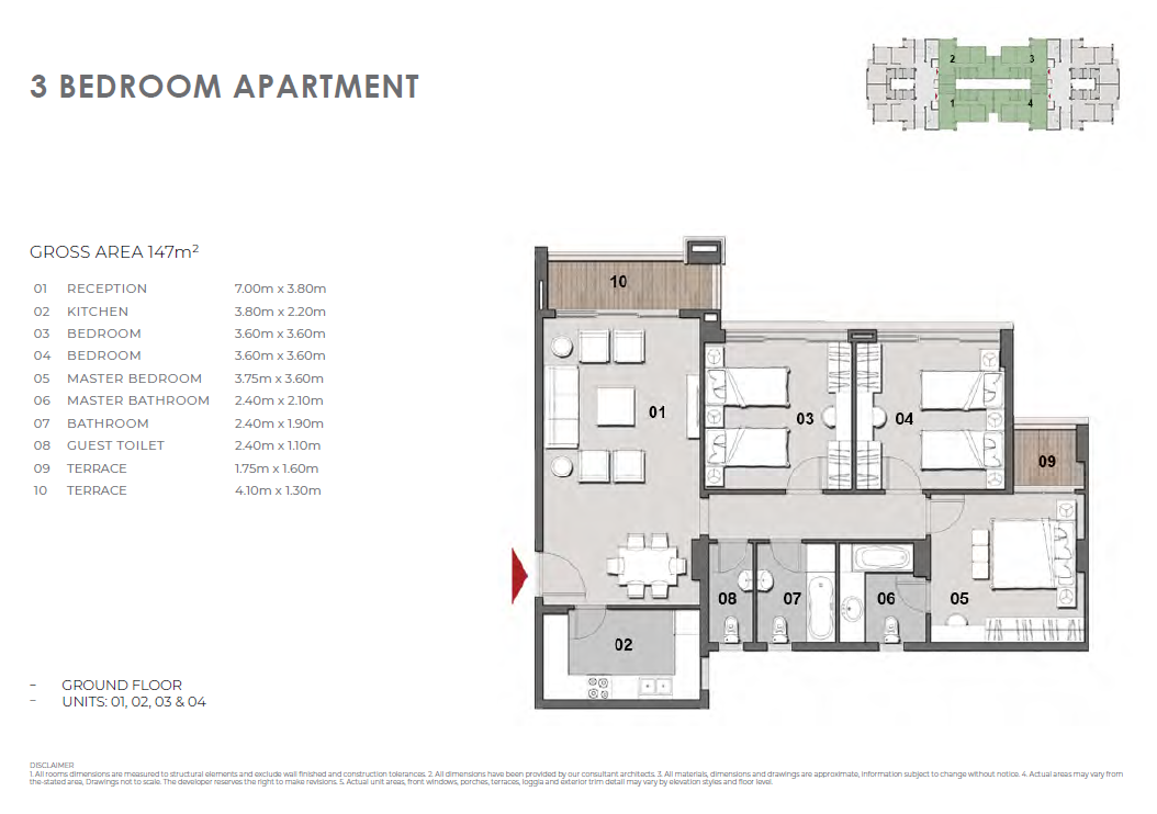 Floor plan for apartment at Il Bosco New Capital