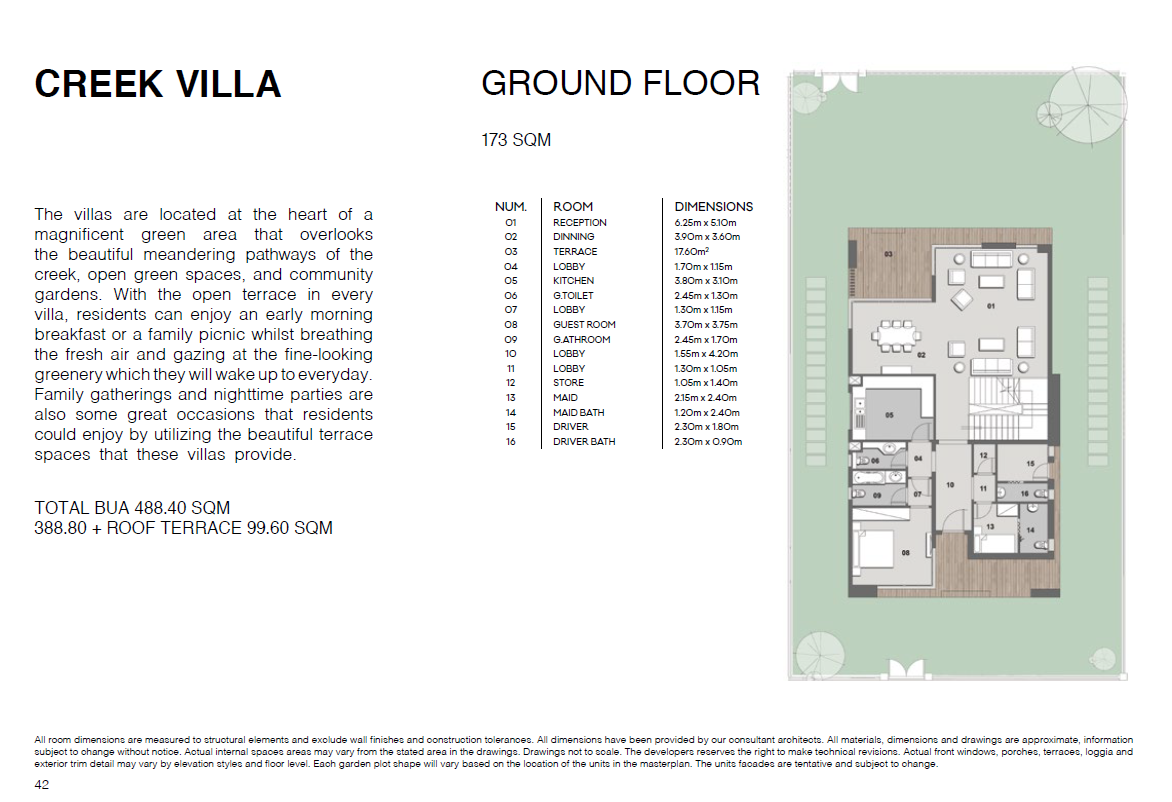Floor plan for villa at Il Bosco New Capital