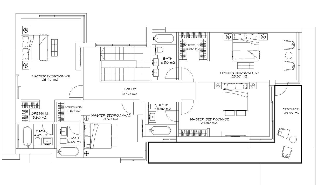 Floor plan for villa at Azha North Coast