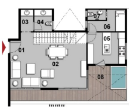 Floor plan for villa at Il Bosco City