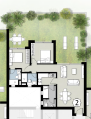 Floor plan for chalet at Silversands